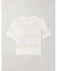 Ulla Johnson - Abriana Eyelet-Embellished Knitted Shirt - Lyst