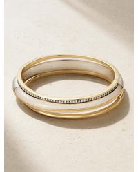 BY PARIAH - Classic Stack Set Aus Drei Armreifen Aus Recyceltem 14 Karat Und Recyceltem Sterlingsilber Mit Diamanten Und Jaspis - Lyst
