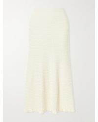 Proenza Schouler - Magnolia Cable-Knit Cotton-Blend Midi Skirt - Lyst
