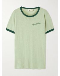 Sanderlak - Printed Two-Tone Cotton-Jersey T-Shirt - Lyst
