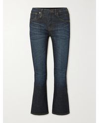 R13 - Kick Fit Cropped High-Rise Flared Jeans - Lyst