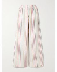 Marrakshi Life - The Palazzo Striped Cotton Wide-Leg Pants - Lyst
