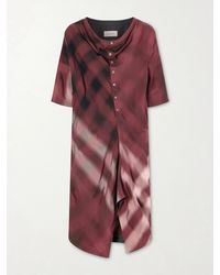 Lemaire - Printed Jersey Midi Shirt Dress - Lyst