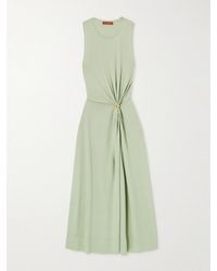 Altuzarra - Saralien Embellished Gathered Stretch-Knit Midi Dress - Lyst