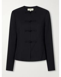 Kallmeyer - Tilda Collarless Wool-Blend Gabardine Jacket - Lyst