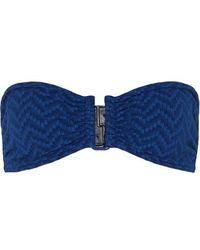 Eres Duffle Bandeau-bikini-oberteil Aus Seersucker - Blau