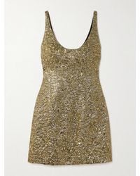 Emilia Wickstead - Einna Floral Metallic Cloqué Mini Dress - Lyst
