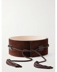 DEHANCHE - Sedona Tasseled Leather-Trimmed Suede Belt - Lyst