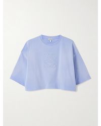 Loewe - Cropped Anagram T-Shirt, 100% Cotton - Lyst