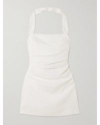 SIR. - Noemi Neckholder-Minikleid Aus Leinen Mit Raffungen - Lyst