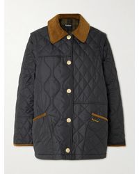 Barbour - Lorrie Convertible Corduroy-Trimmed Quilted Shell Jacket - Lyst
