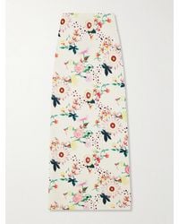 Rabanne - Floral-Print Jersey Midi Skirt - Lyst