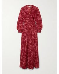 RIXO London - Emory Maxikleid Aus Crêpe De Chine Aus Seide Mit Punktemuster - Lyst