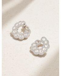 David Morris - 18-Karat Diamond Hoop Earrings - Lyst