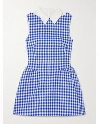 ShuShu/Tong - Minikleid Aus Einer Woll-Leinenmischung Mit Raffungen - Lyst