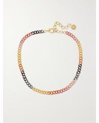 SHAY - 18-Karat, And Rose Multi-Stone Choker - Lyst