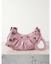Balenciaga - Le Cagole Xs Studded Crinkled-Leather Shoulder Bag - Lyst