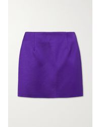 Georgia Alice Power Satin Mini Skirt - Purple