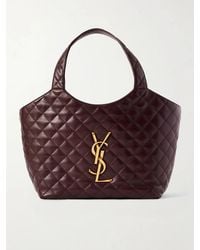 Saint Laurent - Icare Medium Matelassé Leather Tote - Lyst