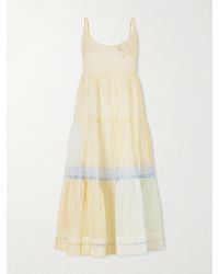 Eka - Ikumi Tiered Printed Cotton- Kota Midi Dress - Lyst