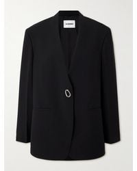 Jil Sander - Oversized-Blazer Aus Woll-Twill Mit Verzierung - Lyst