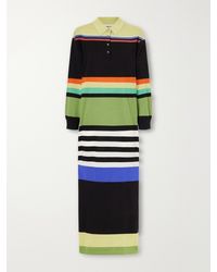 Christopher John Rogers - Striped Merino Wool And Silk-Blend Maxi Dress - Lyst