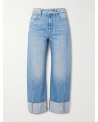 Mother - The Half Pipe Ankle Cuff Fray High-Rise Wide-Leg Jeans - Lyst