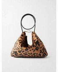 TOTEME - Lucky Wristlet Leather-Trimmed Leopard-Print Calf Hair Shoulder Bag - Lyst