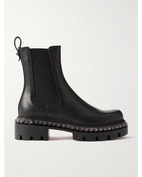 Christian Louboutin - Emilia Pyraclou Chelsea Boots Aus Leder Mit Nieten - Lyst