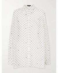 Kiki de Montparnasse - Kiki Polka-Dot Cotton And Silk-Blend Shirt - Lyst