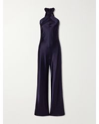 Galvan London - Eve Satin Jumpsuit - Lyst