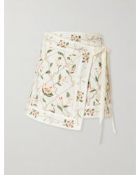 Agua Bendita - Luna Navegante Floral-Print Linen Coverup - Lyst