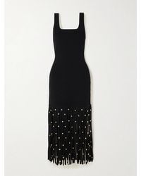 Jonathan Simkhai - Romelia Embellished Fringed Stretch-Knit Midi Dress - Lyst