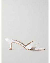 Manolo Blahnik - Callamu 50 Patent Leather Mules - Lyst