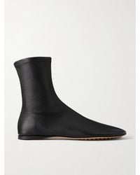 Bottega Veneta - Cherry Leather Ankle Boots - Lyst