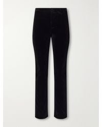 LIBEROWE - Lilian Darted Cotton-Velvet Slim-Fit Pants - Lyst