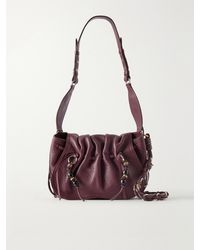 Isabel Marant - Bolton Embellished Tasseled Textured-Leather Shoulder Bag - Lyst