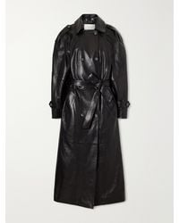 Magda Butrym - Double-Breasted Full-Grain Leather Trench Coat - Lyst