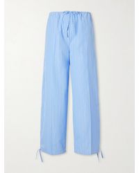 TOTEME - Striped Cotton Wide-Leg Balloon Pants - Lyst