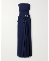 Jonathan Simkhai - Emma Embellished Gathered Draped Jersey Gown - Lyst