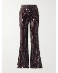 Veronica Beard - Collier Sequined Satin Flared Pants - Lyst