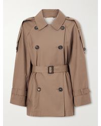 Max Mara - Double-Breasted Cotton-Blend Twill Trench Coat - Lyst