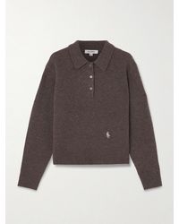 Sporty & Rich - Src Embroidered Cashmere And Wool-Blend Polo Sweater - Lyst