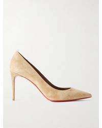 Christian Louboutin - Kate 85 Suede Point-Toe Pumps - Lyst