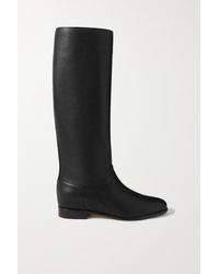 Gabriela Hearst + Net Sustain Miles Textured-leather Knee Boots - Black