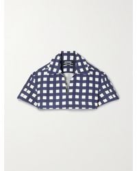 Jacquemus - Bebi Cropped Checked Canvas Top - Lyst