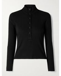 Citizens of Humanity - Sheena Ribbed Stretch-Cotton And Lyocell-Blend Henley Top - Lyst