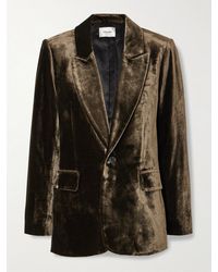 FRAME - Velvet Blazer - Lyst