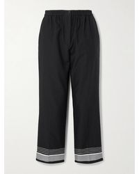 JOSEPH - Tottenham Cropped Embroidered Cotton-Blend Straight-Leg Pants - Lyst