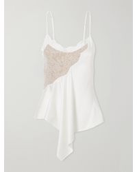 Stella McCartney - Lace-Trimmed Satin Cami - Lyst